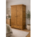 HADRIAN SOLID PINE 1 DRAWER LARGE WARDROBE- NO MIRRORED DOORS