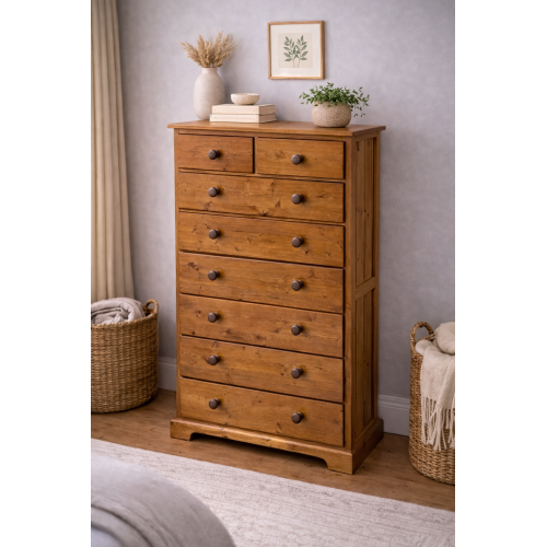 HADRIAN SOLID PINE 2+6 CHEST OF DRAWERS HADRIAN SOLID PINE 2+6 CHEST OF DRAWERS