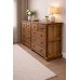 HADRIAN SOLID PINE 4+6 DRAWER CHEST IN GOLDEN OAK POLISHED
