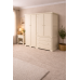 HADRIAN SOLID PINE 4 DOOR 3 DRAWER QUAD WARDROBE IN IVORY HADRIAN SOLID PINE 4 DOOR 3 DRAWER QUAD WARDROBE IN IVORY