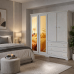 HADRIAN SOLID PINE 4 DOOR 3 DRAWER WARDROBE MIRRORED WHITE HADRIAN SOLID PINE 4 DOOR 3 DRAWER WARDROBE MIRRORED WHITE