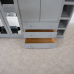 HADRIAN SOLID PINE 4 DOOR 3 DRAWER MIRRORED WARDROBE WITH BOOKCASE IN GREY