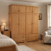HADRIAN SOLID PINE 4 DOOR 4 DRAWER WARDROBE WITH TOPBOX IN LIGHT OAK WAX HADRIAN SOLID PINE 4 DOOR 4 DRAWER WARDROBE WITH TOPBOX IN LIGHT OAK WAX