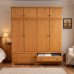 HADRIAN SOLID PINE 4 DOOR 4 DRAWER WARDROBE WITH TOPBOX IN LIGHT OAK WAX HADRIAN SOLID PINE 4 DOOR 4 DRAWER WARDROBE WITH TOPBOX IN LIGHT OAK WAX