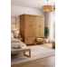 HADRIAN SOLID PINE 4 DRAWER AND 4 DOOR WARDROBE IN LIGHT OAK WAX HADRIAN SOLID PINE 4 DRAWER AND 4 DOOR WARDROBE IN LIGHT OAK WAX