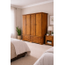 HADRIAN SOLID PINE 4 DRAWER AND 4 DOOR WARDROBE IN GOLDEN OAK