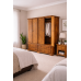 HADRIAN SOLID PINE 4 DRAWER AND 4 DOOR WARDROBE IN GOLDEN OAK