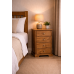 HADRIAN SOLID PINE 4 DRAWER BEDSIDE CABINET IN MEDIUM OAK