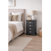 HADRIAN 4 DRAWER BEDSIDE CABINET SET IN DARK GREY