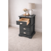 HADRIAN 4 DRAWER BEDSIDE CABINET SET IN DARK GREY