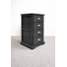 HADRIAN 4 DRAWER BEDSIDE CABINET SET IN DARK GREY