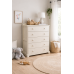HADRIAN CURVED 5 DRAWER CHEST SOLID PINE IN IVORY HADRIAN CURVED 5 DRAWER CHEST SOLID PINE IN IVORY