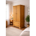 HADRIAN SOLID PINE GENTS 2 DRAWER WARDROBE IN LIGHT OAK WAX HADRIAN SOLID PINE GENTS 2 DRAWER WARDROBE IN LIGHT OAK WAX