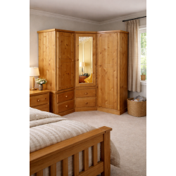 TIBERIUS PINE 3 DOOR 2 DRAWER WARDROBE