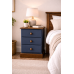 GALLUS 3 DRAWER BEDSIDE IN DARK BLUE