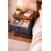 GALLUS 3 DRAWER BEDSIDE IN DARK BLUE