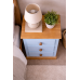 GALLUS 3 DRAWER BEDSIDE IN SKY BLUE