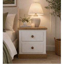 GALLUS 2 DRAWER BEDSIDE