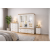 GALLUS 3 PIECE TRIPLE MIRRORED BEDROOM SET - ALL DOORS MIRRORED