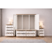 GALLUS 3 PIECE TRIPLE MIRRORED BEDROOM SET - ALL DOORS MIRRORED