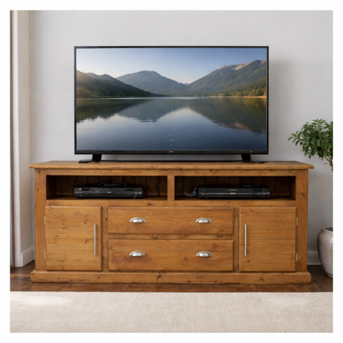 NUMERIAN SOLID PINE 2 DOOR 2 DRAWER TV CABINET NUMERIAN SOLID PINE 2 DOOR 2 DRAWER TV CABINET