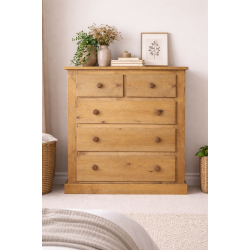 NUMERIAN SOLID PINE 2+3 DRAWER CHEST