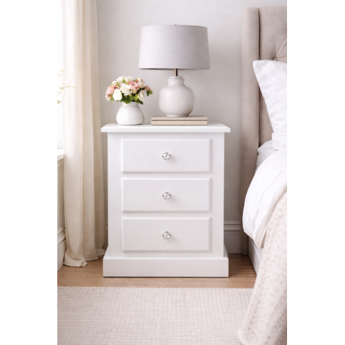 NUMERIAN SOLID PINE 3 DRAWER BEDSIDE