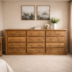 NUMERIAN SOLID PINE 12 DRAWER CHEST