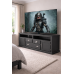 NUMERIAN SOLID PINE 2 DOOR 3 DRAWER TV CABINET DARK GREY