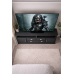 NUMERIAN SOLID PINE 2 DOOR 3 DRAWER TV CABINET DARK GREY