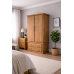 NUMERIAN GENTS SOLID PINE 2 DRAWER WARDROBE IN LIGHT OAK
