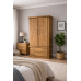 NUMERIAN GENTS SOLID PINE 2 DRAWER WARDROBE IN LIGHT OAK