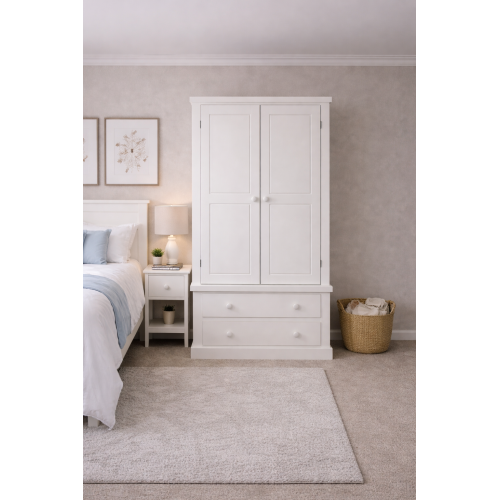 NUMERIAN GENTS SOLID PINE 2 DRAWER WARDROBE