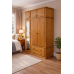 NUMERIAN PINE TRIPLE FULL MIRRORED WARDROBE WITH TOPBOXES