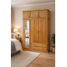 NUMERIAN PINE TRIPLE FULL MIRRORED WARDROBE WITH TOPBOXES