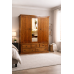 NUMERIAN PINE TRIPLE 5 DRAWER MIRRORED WARDROBE