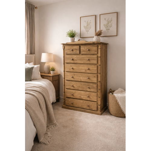 VALERIAN SOLID PINE  2 + 6 DRAWER CHEST