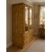 VALERIAN SOLID PINE 2 DRAWER DOUBLE MIRRORED WARDROBE