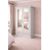 VALERIAN SOLID PINE DOUBLE MIRRORED FULL HANGING WARDROBE