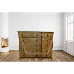 HADRIAN 10 DRAWER CHEST SOLID PINE