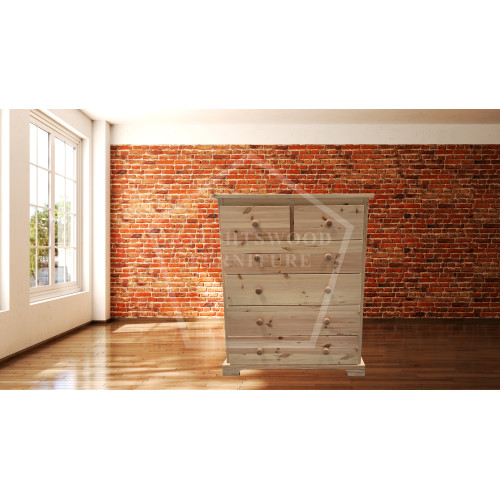 HADRIAN SOLID PINE 2+4 CHEST OF DRAWERS IN NATURAL POLISHED HADRIAN SOLID PINE 2+4 CHEST OF DRAWERS IN NATURAL POLISHED