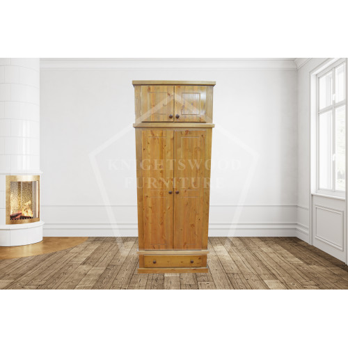 NUMERIAN GENTS SOLID PINE 1 DRAWER WARDROBE WITH TOPBOX NUMERIAN GENTS SOLID PINE 1 DRAWER WARDROBE WITH TOPBOX
