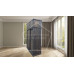 COMMODUS SLIDER SOLID PINE WARDROBE WITH TOPBOX IN JACOBEAN WAX
