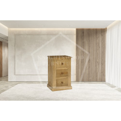 AUGUSTUS SOLID PINE 3 DRAWER BEDSIDE
