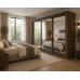 COMMODUS SUPER SLIDER 3 DOOR WARDROBE IN MEDIUM OAK WAX