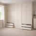 NUMERIAN SOLID PINE 6 DOOR 4 DRAWER WARDROBE WITH EXTENDED TOPBOX