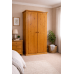 NUMERIAN SOLID PINE FULL HANGING LADIES SHELVED WARDROBE