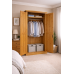 NUMERIAN SOLID PINE FULL HANGING LADIES SHELVED WARDROBE