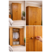 NUMERIAN SOLID PINE FULL HANGING LADIES SHELVED WARDROBE
