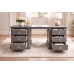 NUMERIAN SOLID PINE 6 DRAWER DRESSING TABLE GREY